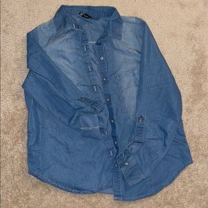 Polly & Esther Cotton Jean Button Up